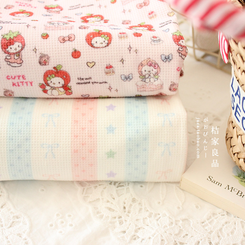 超柔华夫格灯芯绒卡通