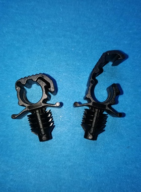 环保尼龙黑色盲孔安装型缓冲支架锁式束线固定座GA-C1906-01,管夹