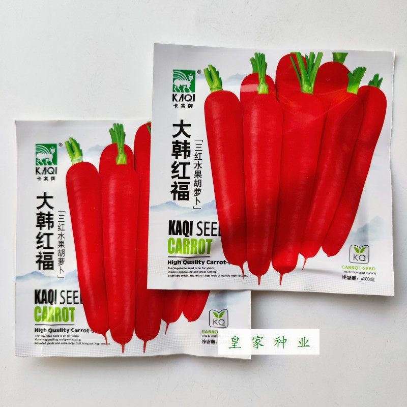 卡其大韩红福胡萝卜种子甜脆高产夏季秋季易播种胡萝卜籽蔬菜种子