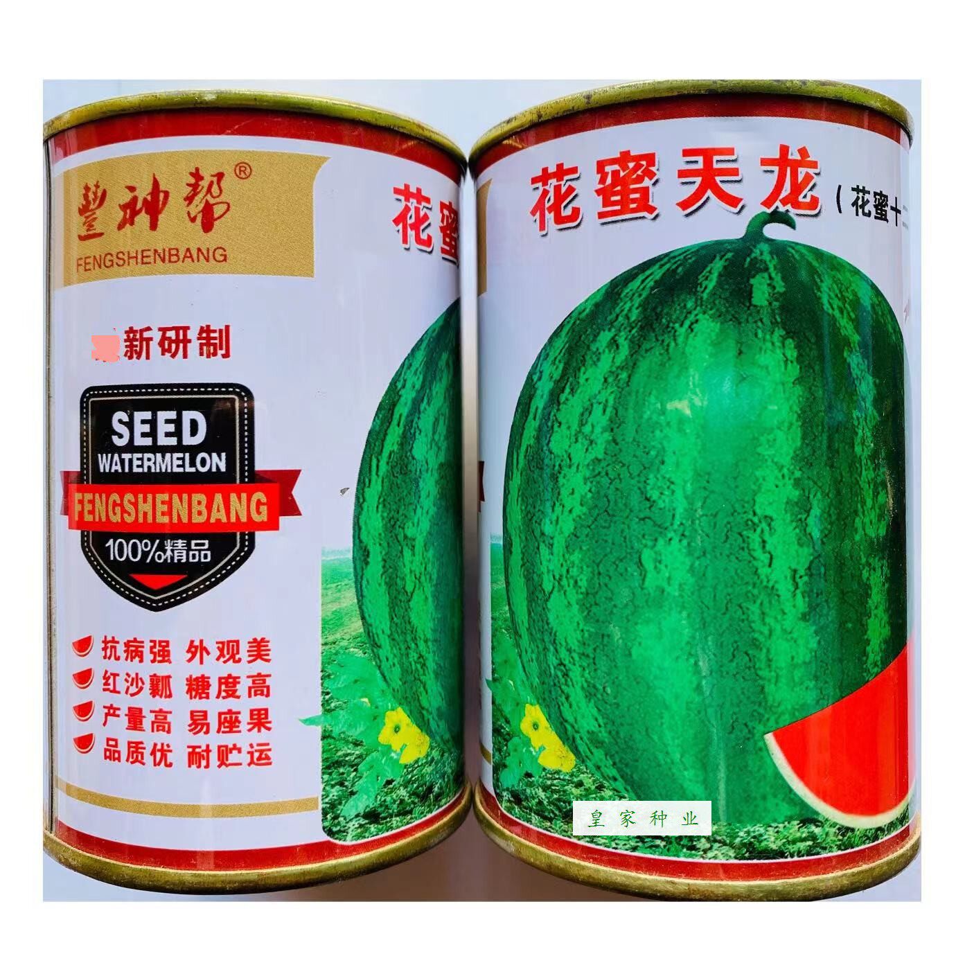 花蜜天龙花皮无籽西瓜种子红瓤大果高产抗裂超甜水果无子西瓜种籽