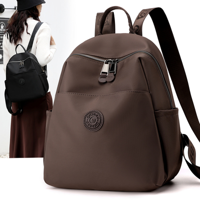2025新款女士牛津布时尚休闲书包百搭轻便双肩包女帆布小背包简约