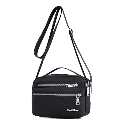 驰豹牛津布多层斜挎小包包