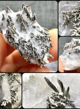 标本矿物晶体自然银矿石
