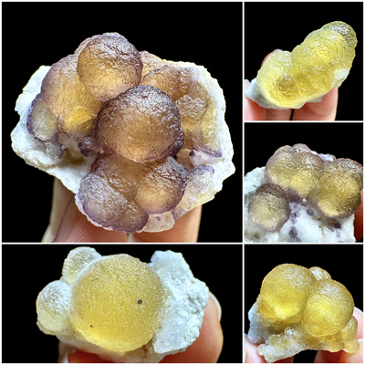 球状果冻黄萤石水晶天然矿物晶体矿石标本摆件教学观赏收藏奇石