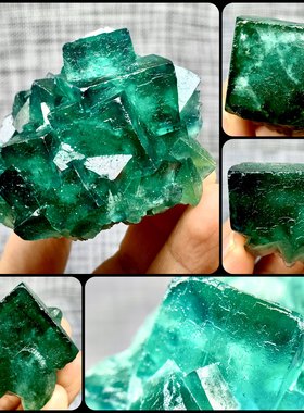 萤石观赏石日光萤石矿物晶体