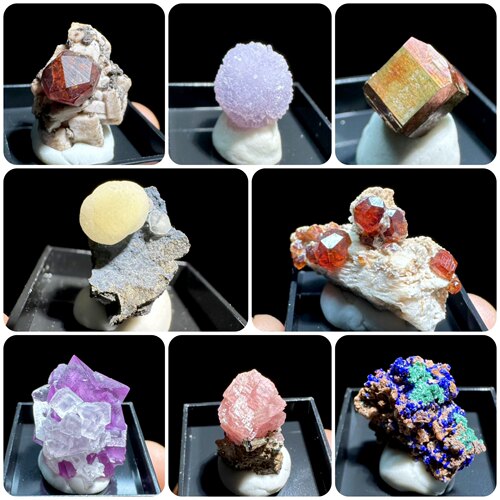 2.7厘米盒子矿 水晶萤石黄铁矿石榴石方解石天然矿物晶体矿石标本