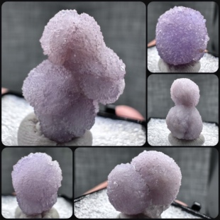 贵州球状紫色氟铝石膏天然矿物晶体矿石标本原石宝石奇石摆件教学