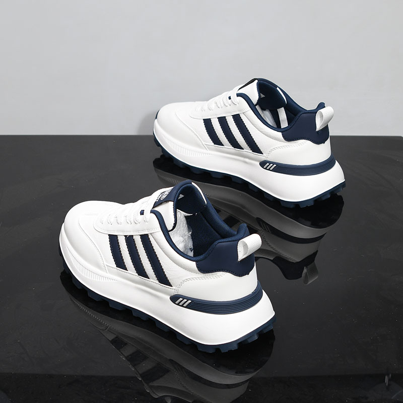 阿甘鞋2025新款真皮透气休闲运动百搭男士潮鞋厚底增高防滑老爹鞋