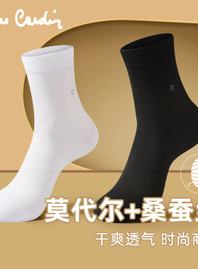 皮尔卡丹莫代尔男士桑蚕丝袜子