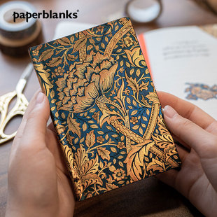 paperblanks正品笔记本子软皮书记事本子记事摘抄莫里斯淡黄蔷薇