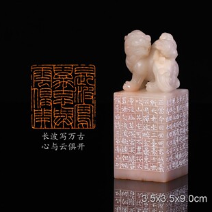 长波写万古心与云俱开金陵凤凰台置酒唐李白 南山手工篆刻成品章