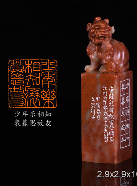 少年乐相知，衰暮思故友李文杰手工篆刻书法闲章印章老挝古兽钮