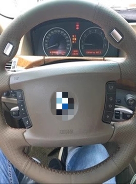 A适用050607老款宝马7系730/750/740/760手缝专用把套方向盘套全