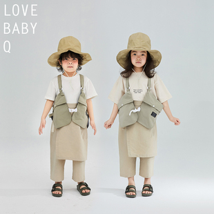 饰马甲男童女童中性款 LBQ原创童装 时髦日系可调节装 春夏新品 薄款