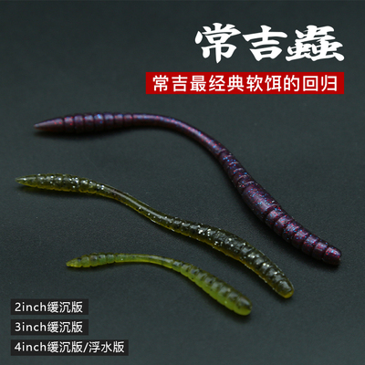 常吉面条虫无铅飘落倒钓黑坑鲈鱼