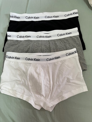 CK 25新款男士循环提花腰边防夹臀棉质低腰平角裤U2664G