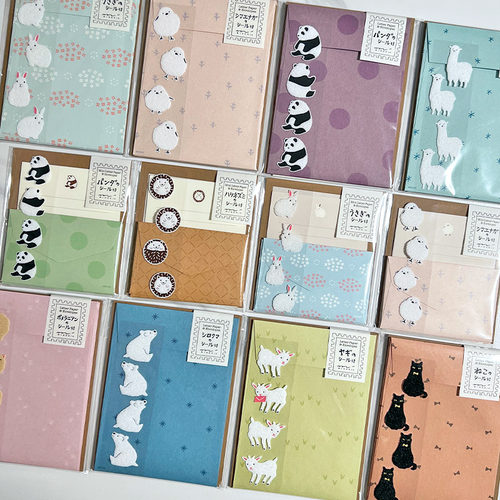 日本制信笺信纸套装midori