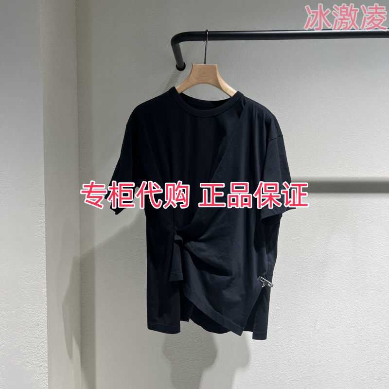 LESS国内专柜正品代购2025夏褶皱宽松全棉T恤2P4111950-795