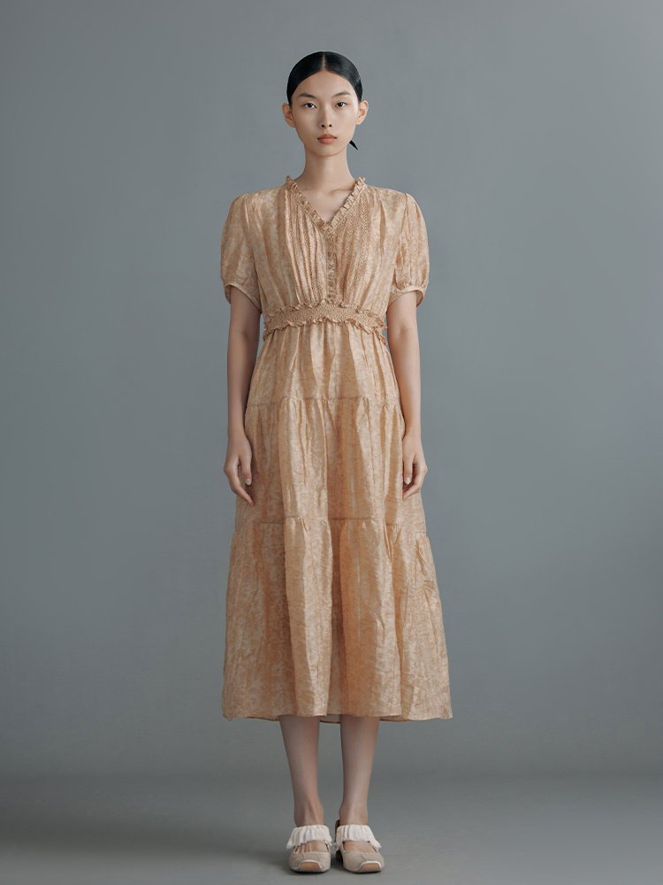 班晓雪banxiaoxue国内代购专柜正品皱感连衣裙bbd212j207