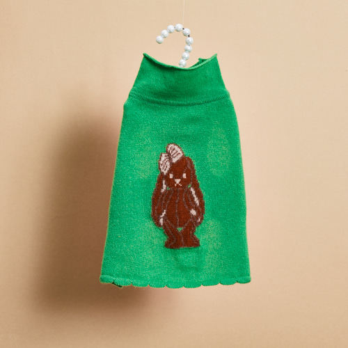 预定/燕子萌宠屋韩国代购Louisdog小型猫狗秋冬毛绒针织连衣裙