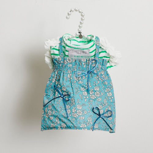 燕子萌宠屋 韩国代购 louisdog 猫狗碎花蝴蝶结背心 宠物吊带裙