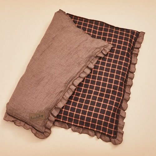 燕子萌宠屋韩国代购Louisdog宠物小型猫狗格子花边被子