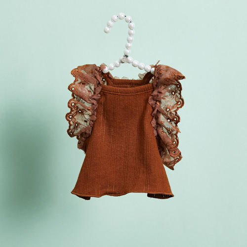 燕子萌宠屋韩国代购Louisdog小型猫狗蕾丝边飞飞袖上衣