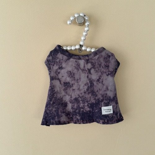 燕子萌宠屋韩国代购 louisdog不规则扎染短袖上衣