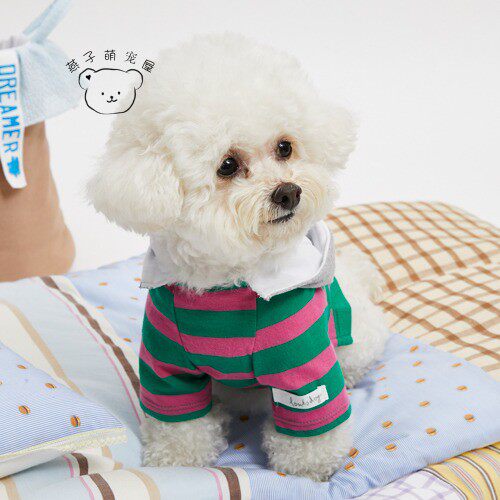 燕子萌宠屋韩国代购 louisdog宠物猫狗弹性套头衫蕾丝边连帽衫