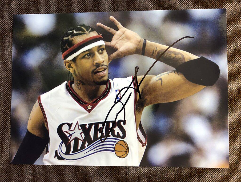 阿伦艾弗森亲笔签名照 十寸 现货秒发