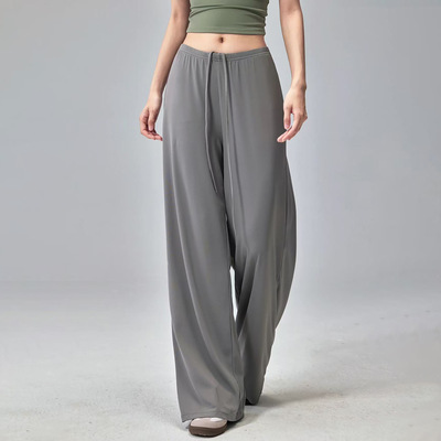 夏季高腰透气速干阔腿瑜伽长裤