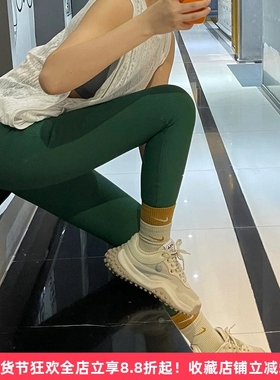 S级出口高品质磨毛裸感瑜伽裤 25寸九分女高腰收腹28寸全长健身裤