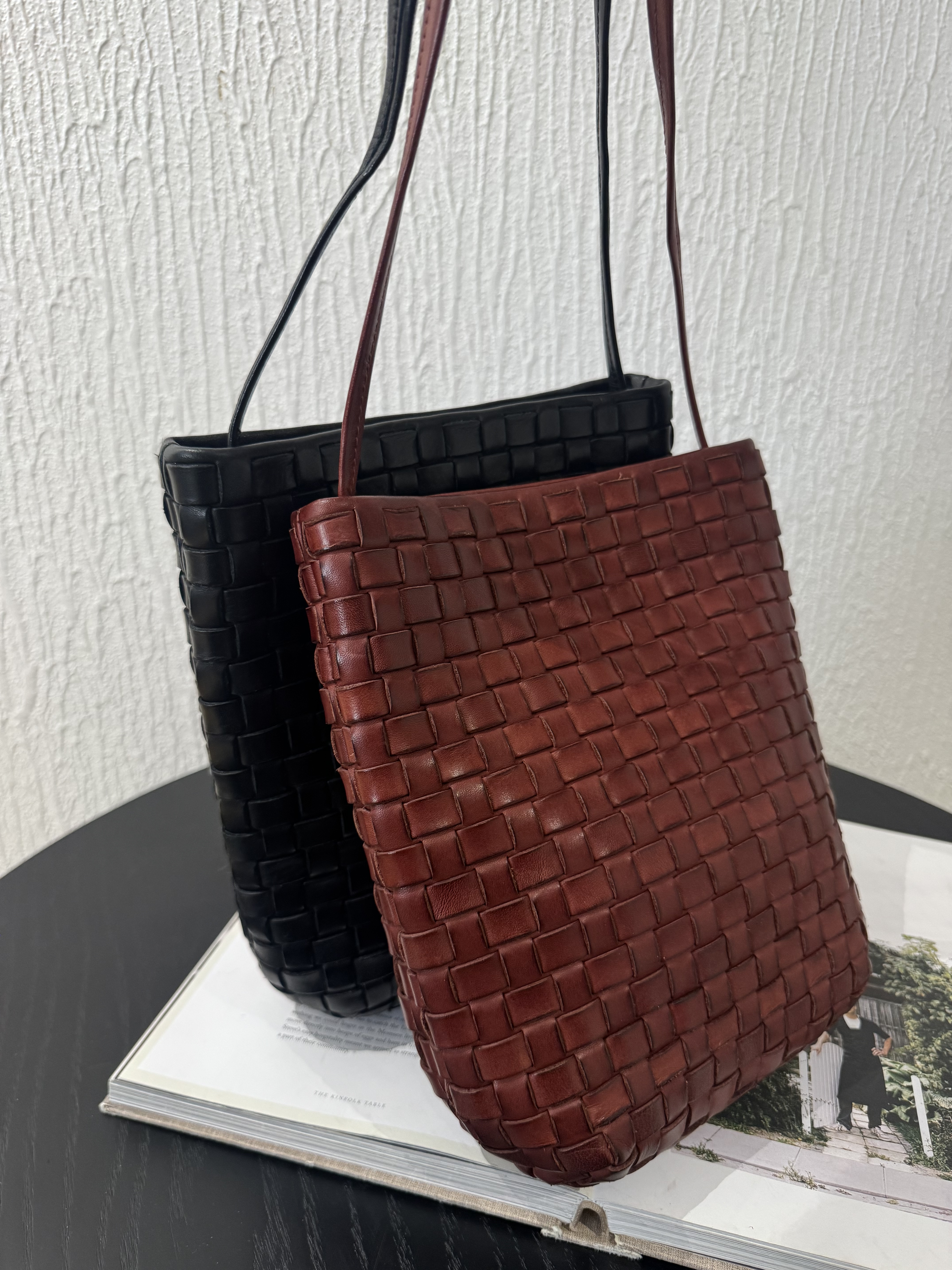 ZOEYLEE 复古简约头层牛皮编织包手工编织单肩包斜挎包大容量女包