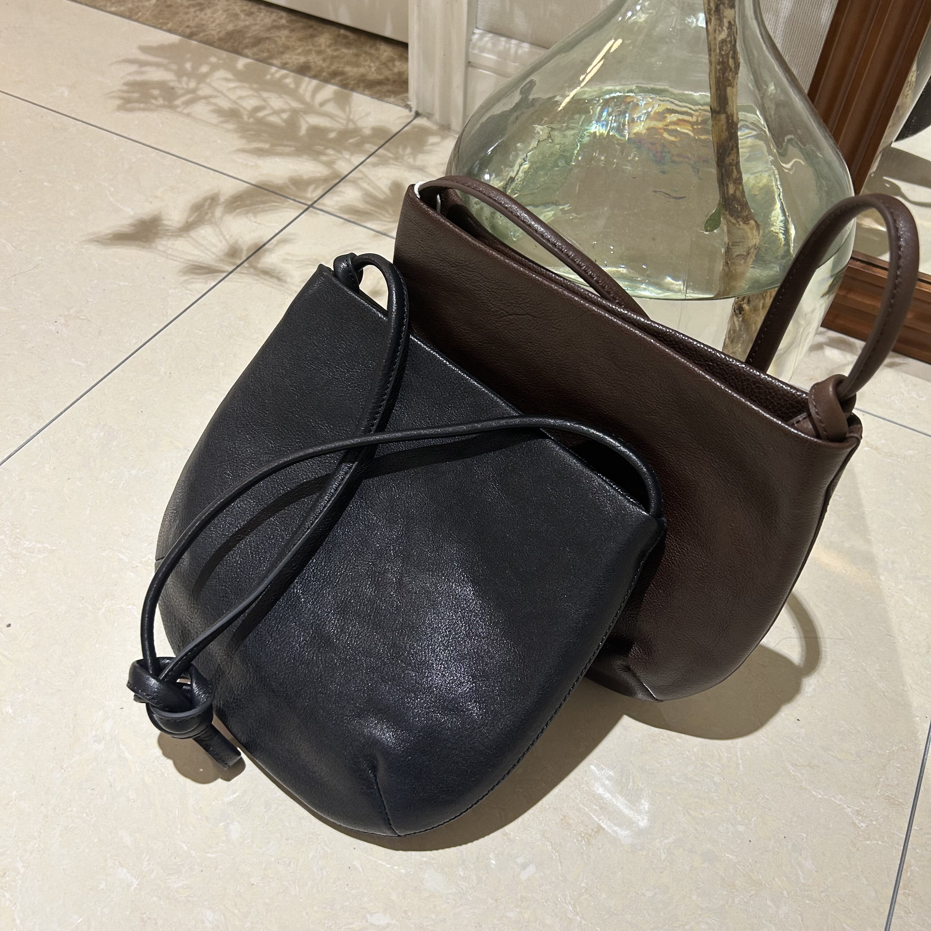 ZOEYLEE 头层树膏植鞣牛皮 极简休闲单肩斜挎 百搭女包 特