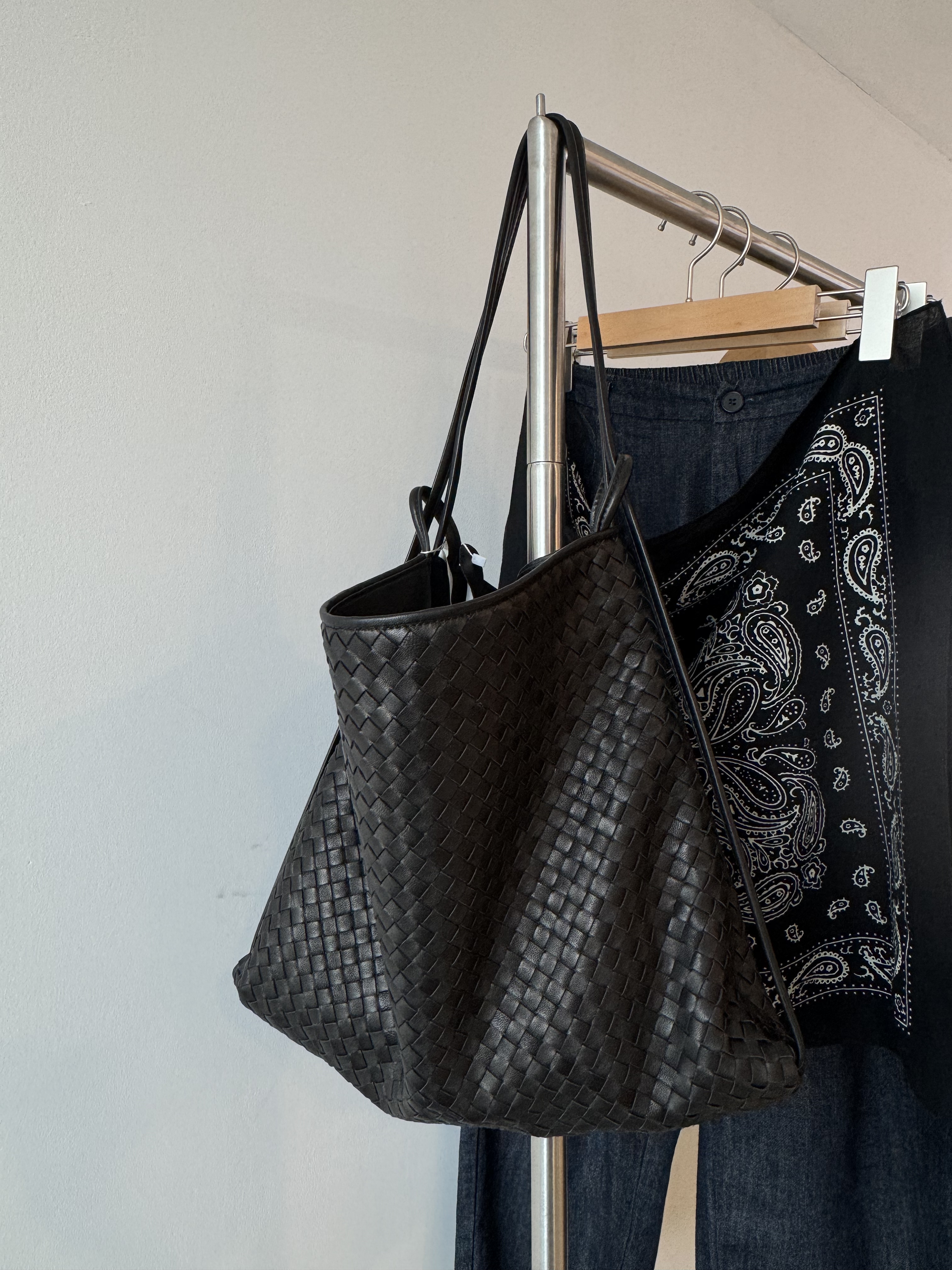 ZOEYLEE 复古羊皮编织大容量托特包  单肩双肩两用女包