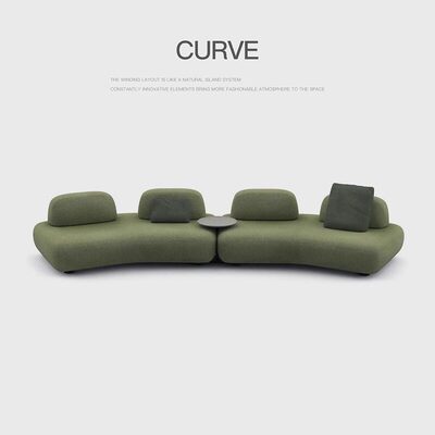Curve曲线岛屿沙发意式极简工作室民宿大平层模块组合异形布沙发