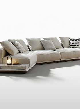 Guge 古格 | Minotti 布艺沙发棉麻直排地平线客厅现代简约意式