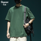 纯色半袖 260克重磅短袖 百搭男女同款 体恤夏季 上衣 T恤男宽松加大码
