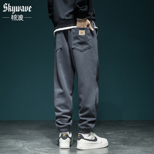 男宽松大码 百搭加肥加大运动长裤 休闲裤 潮牌新款 美式 高端重磅卫裤