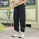 男士 宽松大码 潮牌百搭束脚运动裤 日系重磅360克卫裤 针织休闲长裤