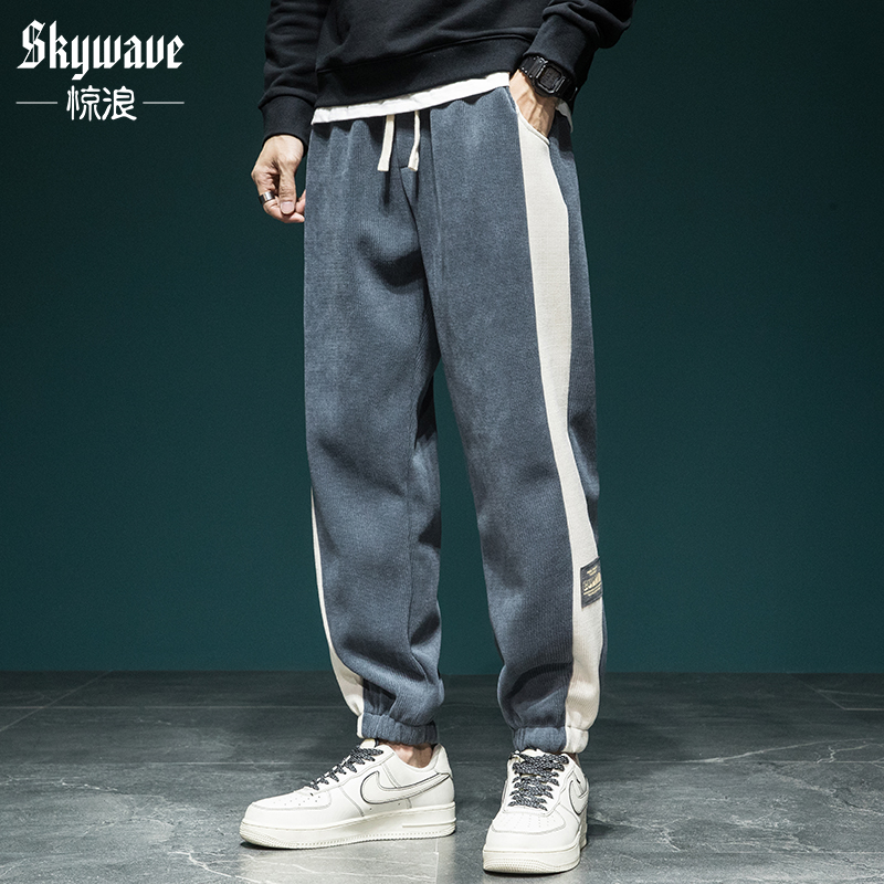 加绒加厚卫裤宽松休闲裤运动裤男