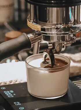 ins博主同款早餐拿铁黑咖啡杯牛奶水杯简约冰美式玻璃杯冷饮杯