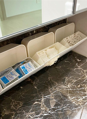 挂墙上的化妆棉收纳盒带盖防尘卸妆棉收纳盒子棉签棉棒壁挂式杂物