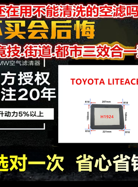 适用TOYOTA LITEACE 1.5 免更换 MW高流量空气芯