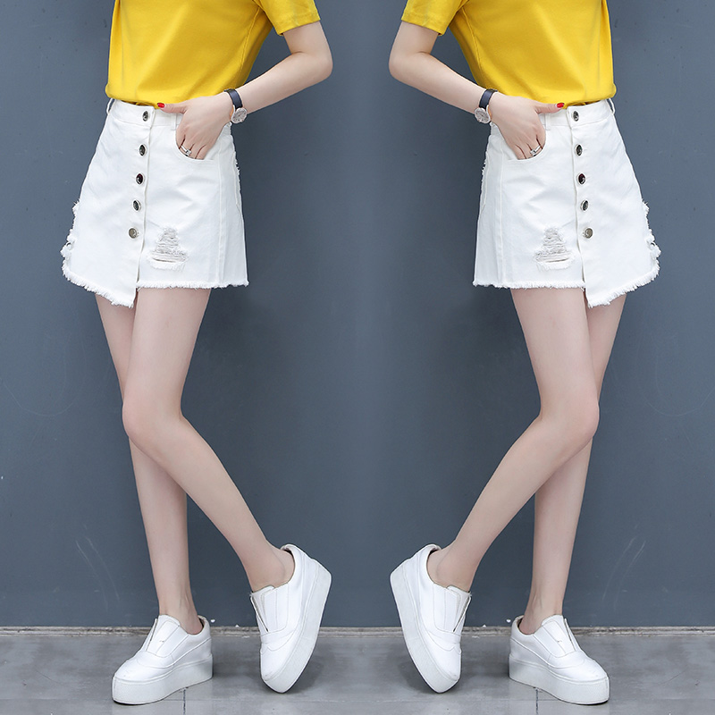 Ïļ¾°×ɫţ×Ðȹ¿ã¶Ì¿ãÅ®ÏÄ2018п°æ¿íËɰٴîѧÉúÏÔÊݸßÑü¿ãȹ