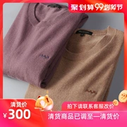 Những món đồ xa xỉ với len cashmere mix áo len nam mùa thu và mùa đông ấm áp áo len cashmere cổ tròn - Áo len Cashmere