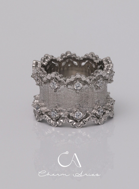 女S925纯银复古精致轻奢戒指