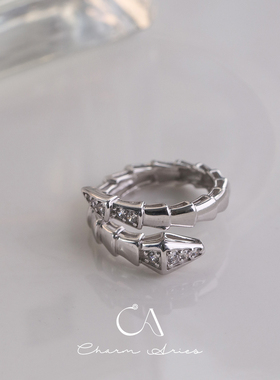 男女通用纯银高级时尚灵蛇戒指