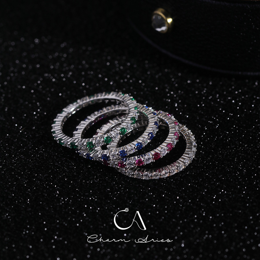 女生S925纯银欧美时尚混搭戒指