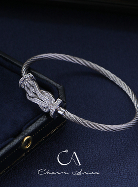 欧美情侣S925纯银精致高级手镯